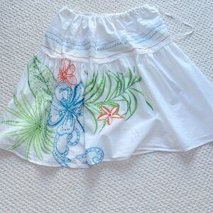 Tommy Bahama Relax embroidered cotton skirt